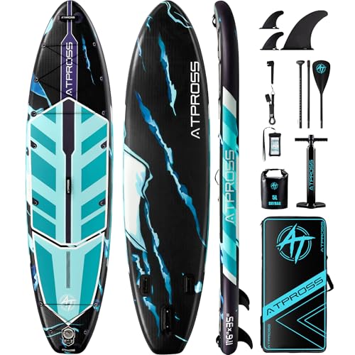 11'6"x35" Inflatable Stand Up Paddle Board 450LBS Weight Capacity Extra Wide Non-Slip Stable Deck Adult SUP