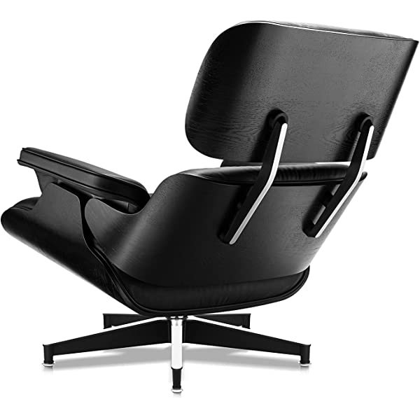 Mid Century Lounge Chair and Ottoman, Modern Chair Classic Design, Top Grain Leather Palisander Wood, Heavy Duty Base Support for Living Room, Study