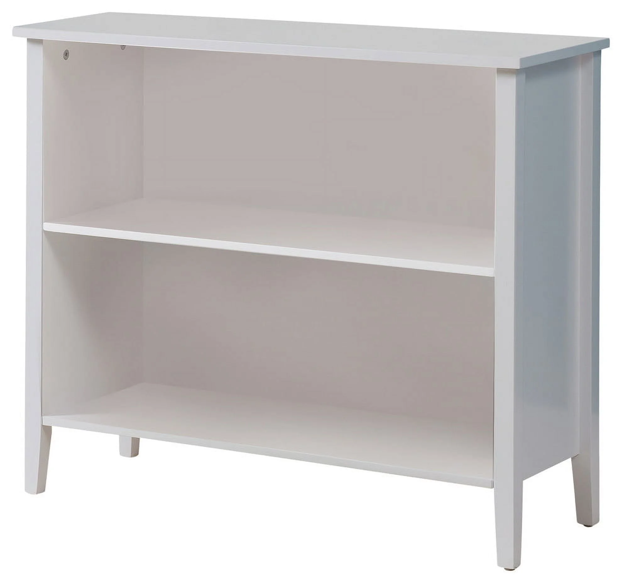 Daren White Wood Contemporary 2 Tier Shelf Kids Bookcase Storage Shelves Display Stand Organizer