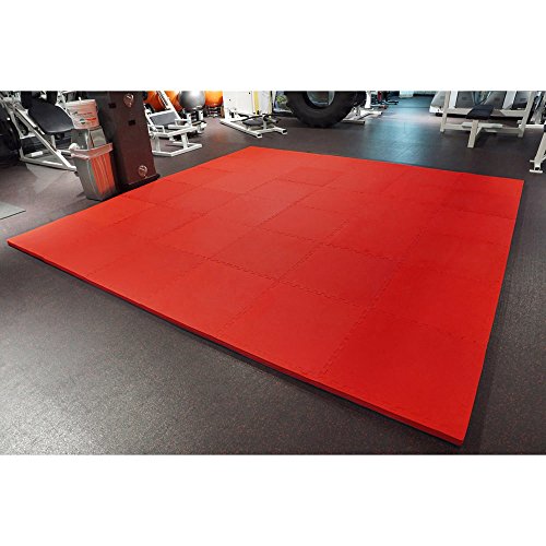 Meister X-THICK 1.5" Interlocking EVA Foam Mats - 2X Cushion for Wrestling, MMA Takedowns & Gymnastics - 2'x2' Tiles