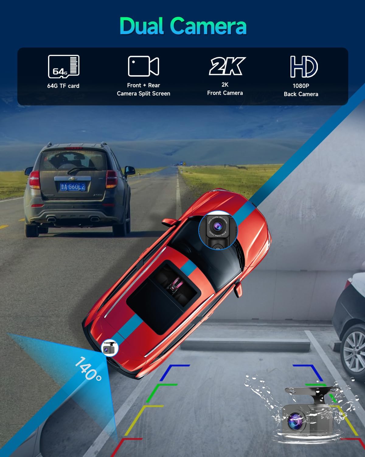 Wireless Carplay Car Stereo, 2024 Portable 9.3" HD Touchscreen Cam Compatible with CarPlay & Android Auto for Car