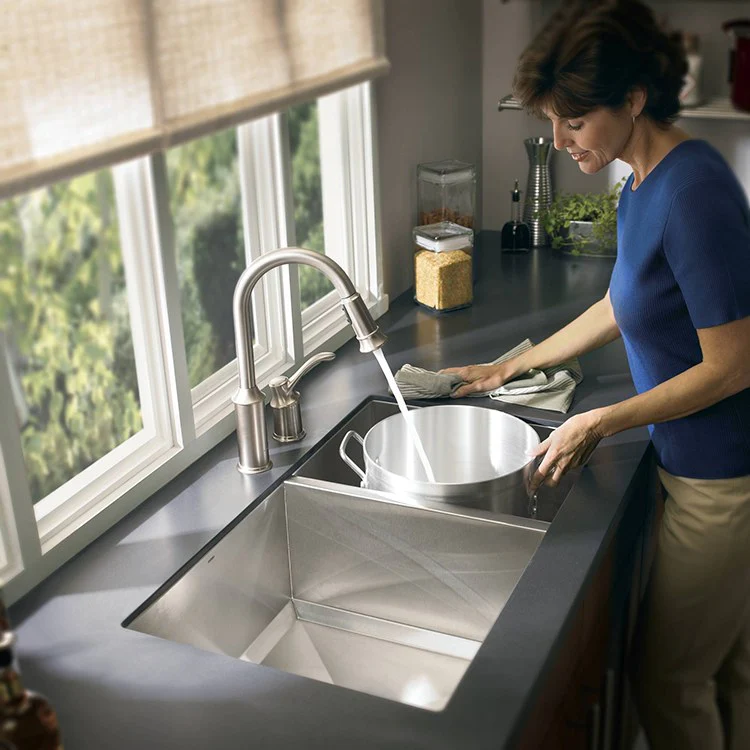 1600 Series 34" Double Bowl Stainless Steel Undermount Kitchen Sink