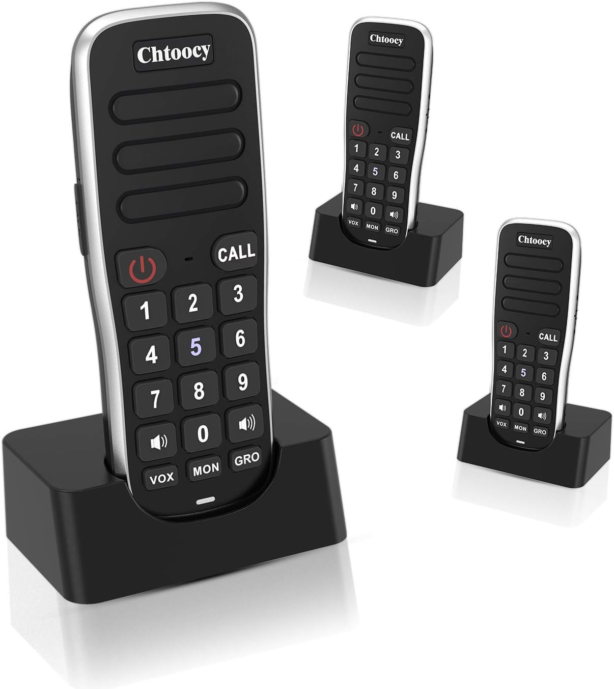 Intercoms Wireless for Home 1 Mile Range 10 Channel, Chtoocy Rechargeable Wireless Intercom System for Home Business Office
