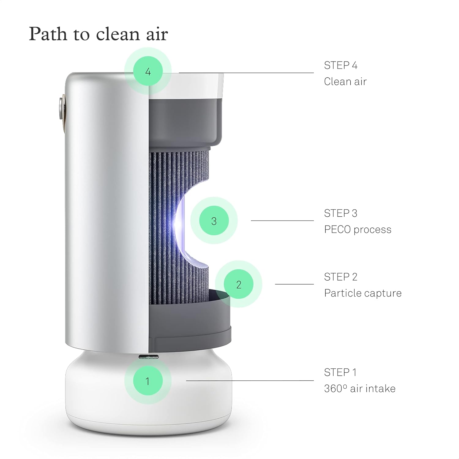 Molekule Air Pro FDA-Cleared Medical Air Purifier with PECO Technology for Smoke, Allergens, Pollutants, Viruses