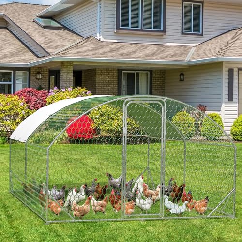 Large Metal Chicken Coop, Walk-in Poultry Cage
