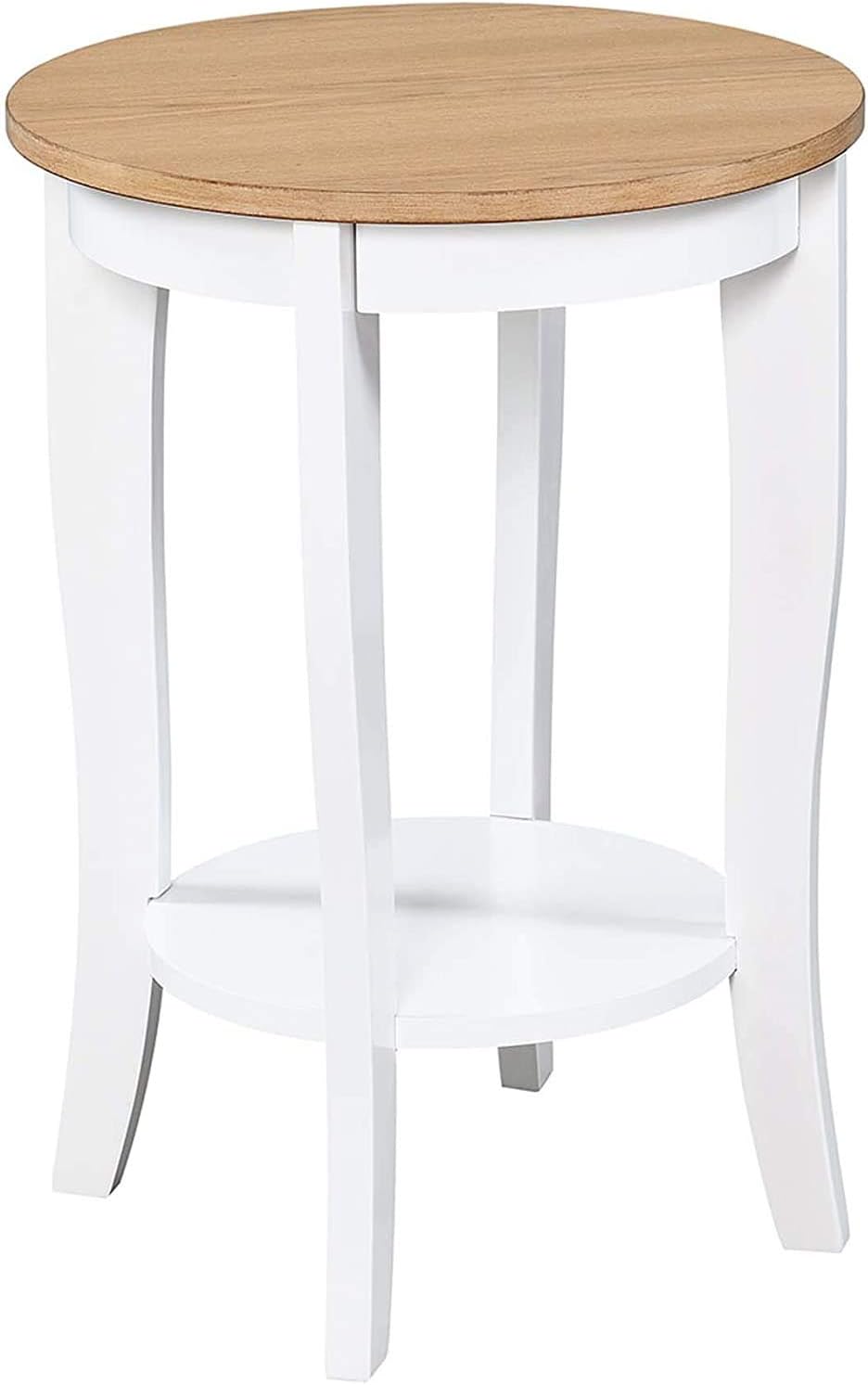 Convenience Concepts American Heritage Round End Table, White