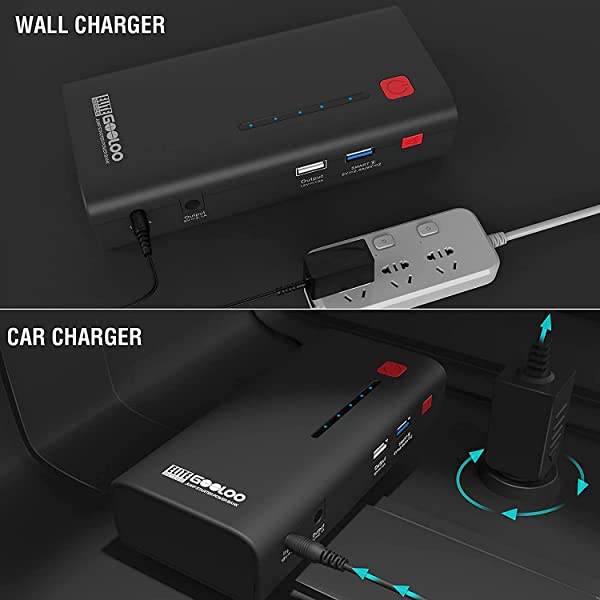 GOOLOO Jump Starter 1200A Peak Car Starter 12V SuperSafe Lithium Jump Box, Battery Booster Pack, Portable Power Bank Charger