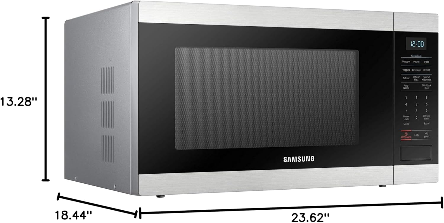 SAMSUNG Countertop Microwave Oven with 1.9 Cu. Ft. Capacity - Smart Sensor, Easy to Clean Interior, 950 Watts of Power, Auto Defrost