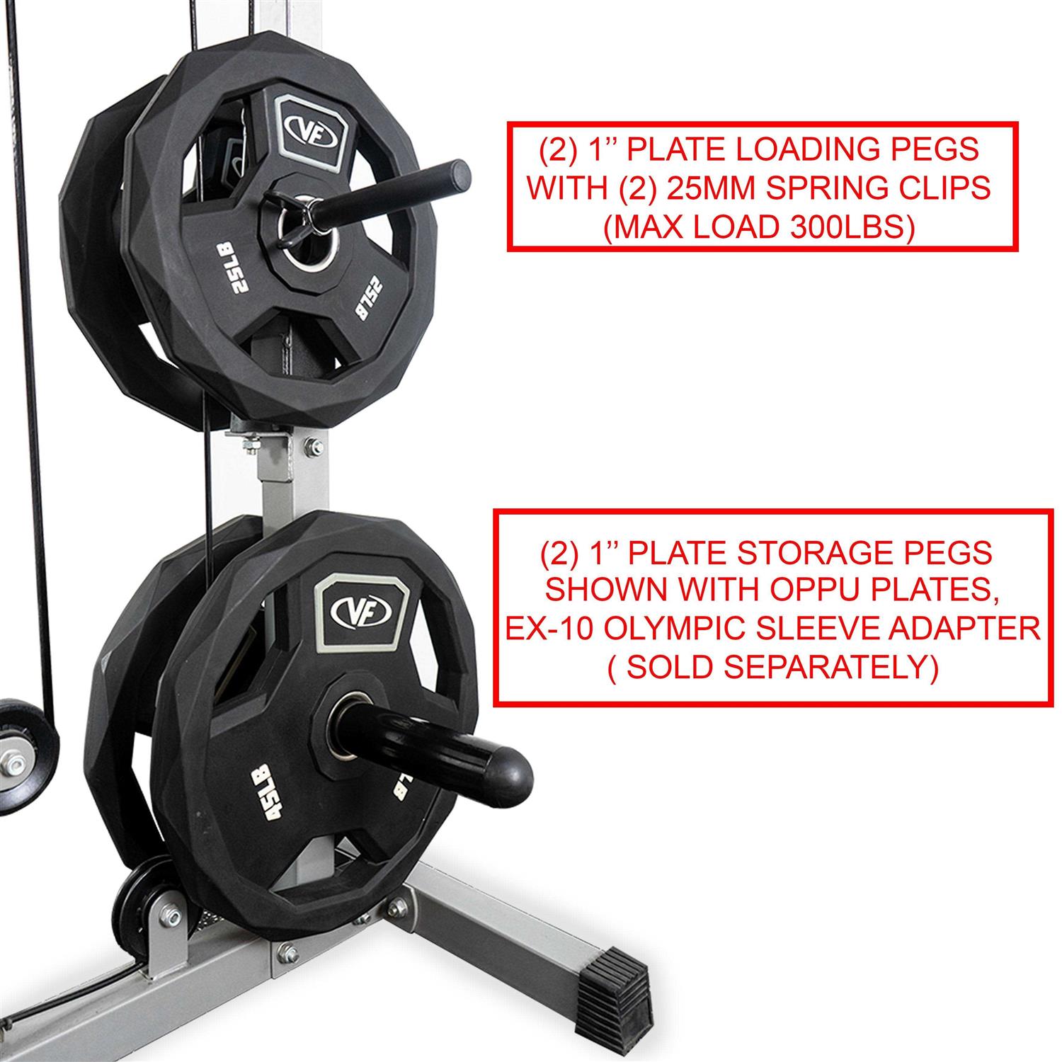Valor Fitness Lat Pull Down Machine Adjustable Low Row Cable Pulley Exercise Equipment with Attachments - Sports Supplies Online Store