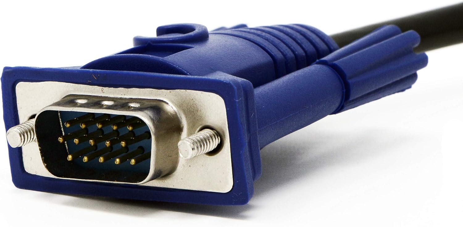 VGA Cable 100ft - Computer/Monitor/Projector/PC/TV Cord 15 PIN Pack of 2