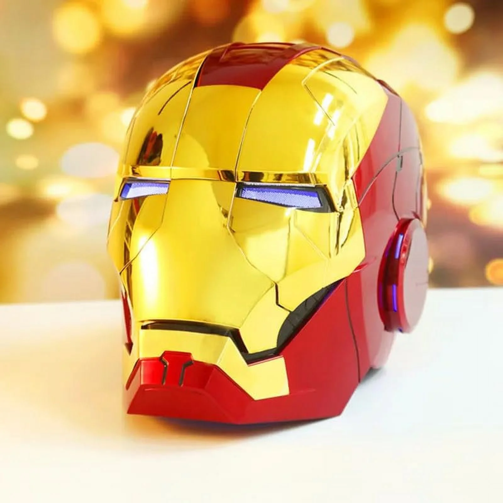 Farontor Iron Man Helmet Electronic Mark 5 Helmet Wearable Iron-man Mask with Sounds & LED Eyes 1:1 Model