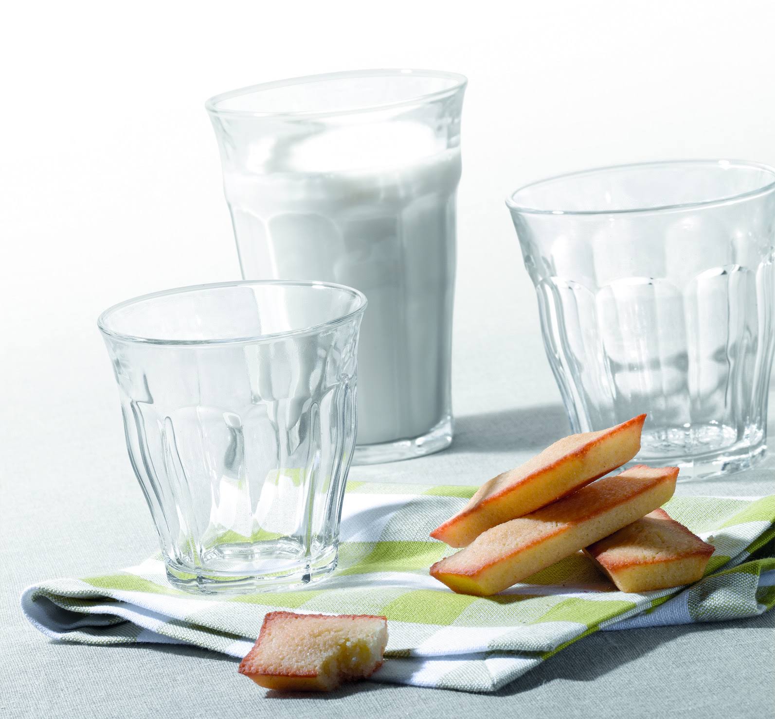 French Bistro Picardie Glass Tumblers 18 PC Set by Duralex