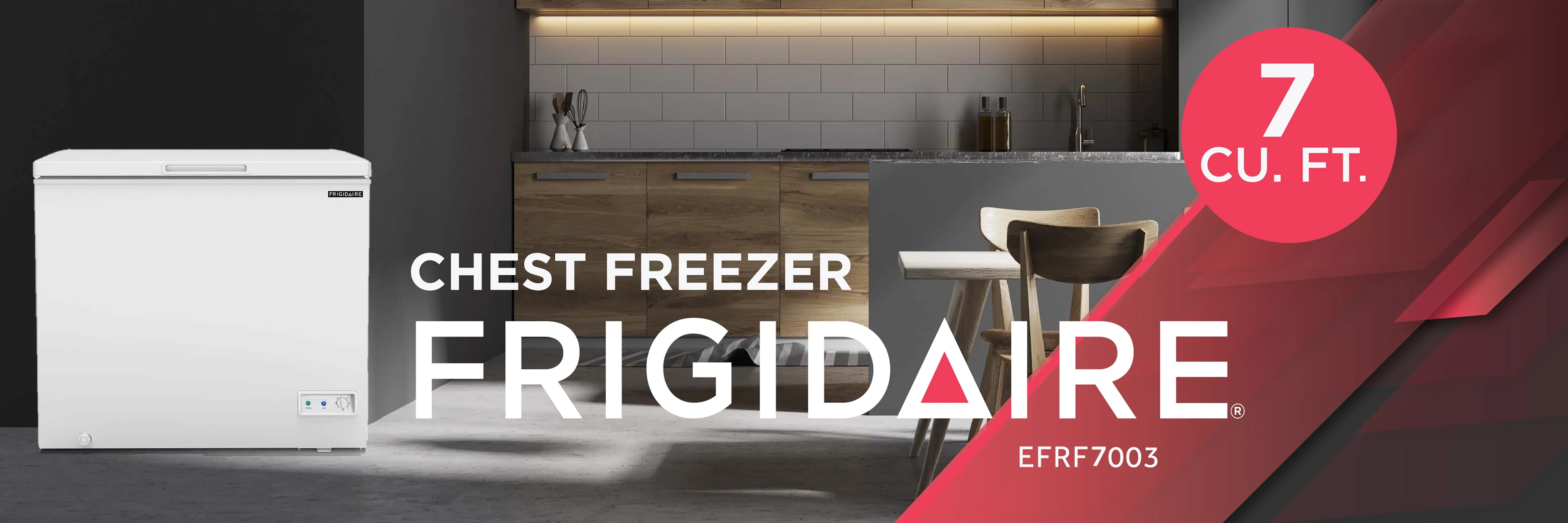 Frigidaire 7.0 Cu. ft. Chest Freezer, EFRF7003, White