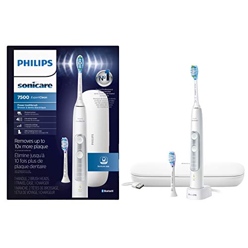 Philips Sonicare ExpertClean 7500 White, Rechargeable Electric Power Toothbrush, HX9690/06