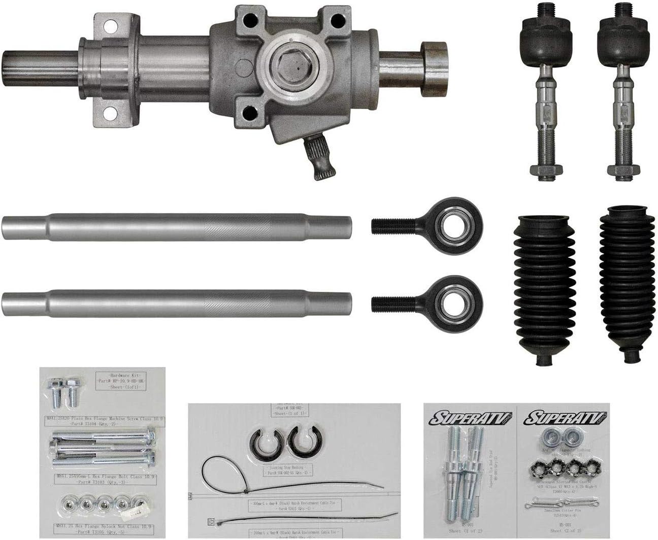 SuperATV RackBoss Heavy Duty Rack And Pinion for 2017 Polaris Ranger XP 1000/2017-2018 Ranger XP 1000 Crew | 65% Larger Housing