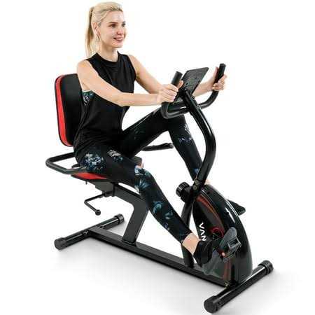 Vanswe Recumbent Exercise Bike for Adults Seniors Workout Home with 16 Levels Resistance - Sports Supplies Online Store
