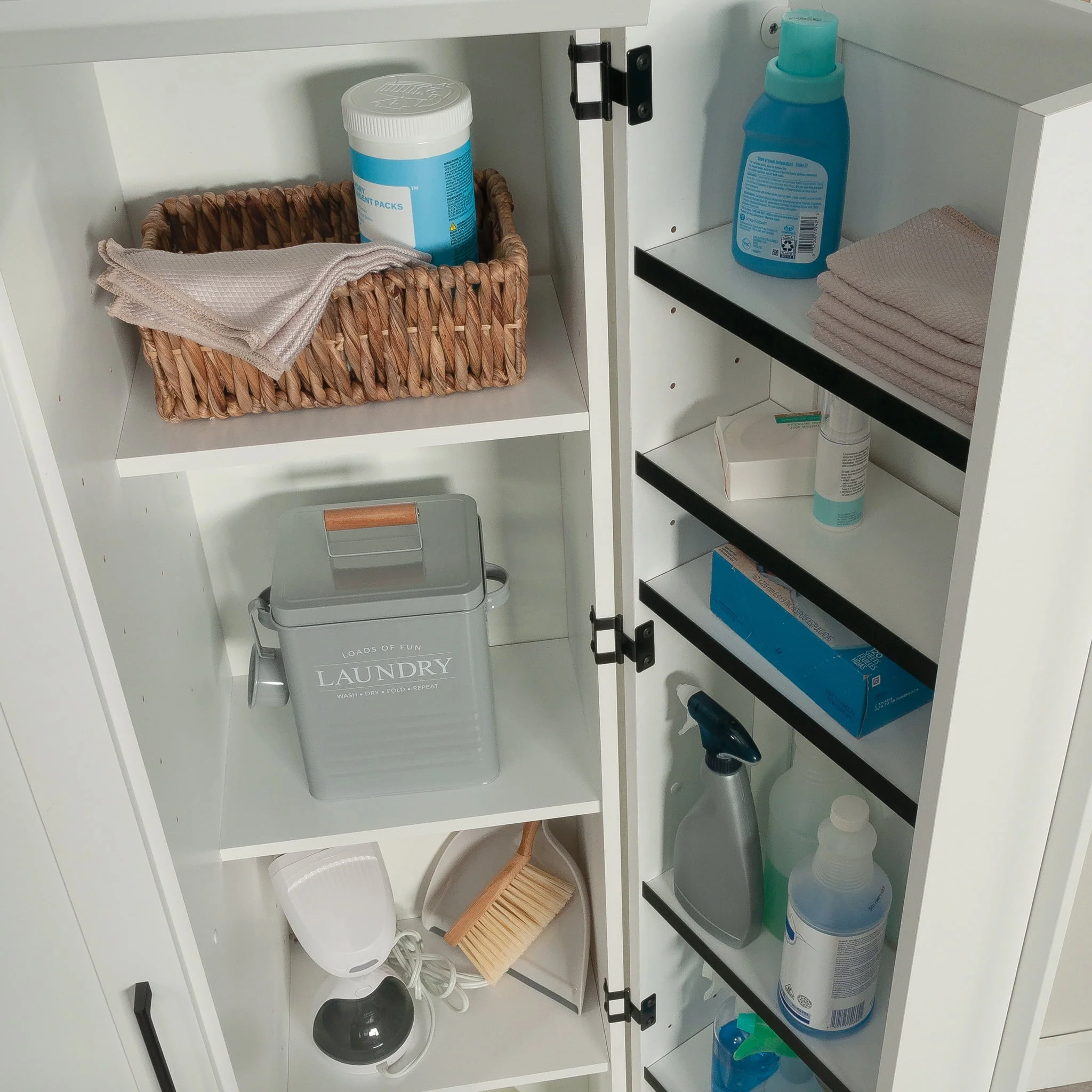 Sauder HomePlus Storage Cabinet, Soft White Finish