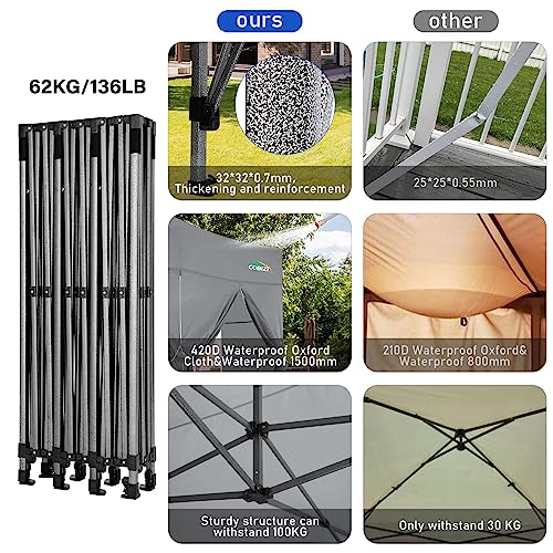 COBIZI 13x26 Pop Up Tent 13x26 Canopy with Sidewalls Heavy Duty Canopy Party Tent for Parties