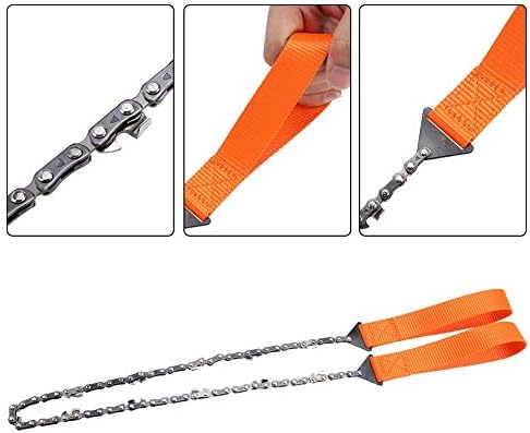 Handhold Chainsaw Long Chain Compact Folding Hand Chain Saw Portable Camping Survival Gear for Wood Cutting Camping Gear