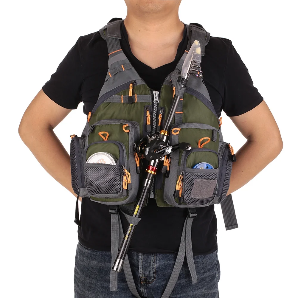 Lixada Outdoor Breathable Padded Fishing Superior 209lb Bearing Life Safety Jacket Swimming Sailing Waistcoat Utility Vest Floatation Device