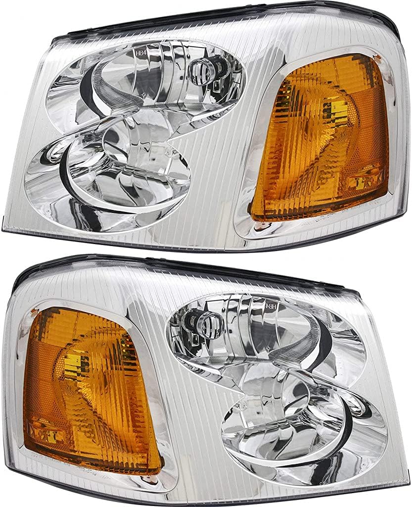 For GMC Envoy Headlight Assembly 2002-2009 Pair Driver and Passenger Side CAPA GM2502220C
