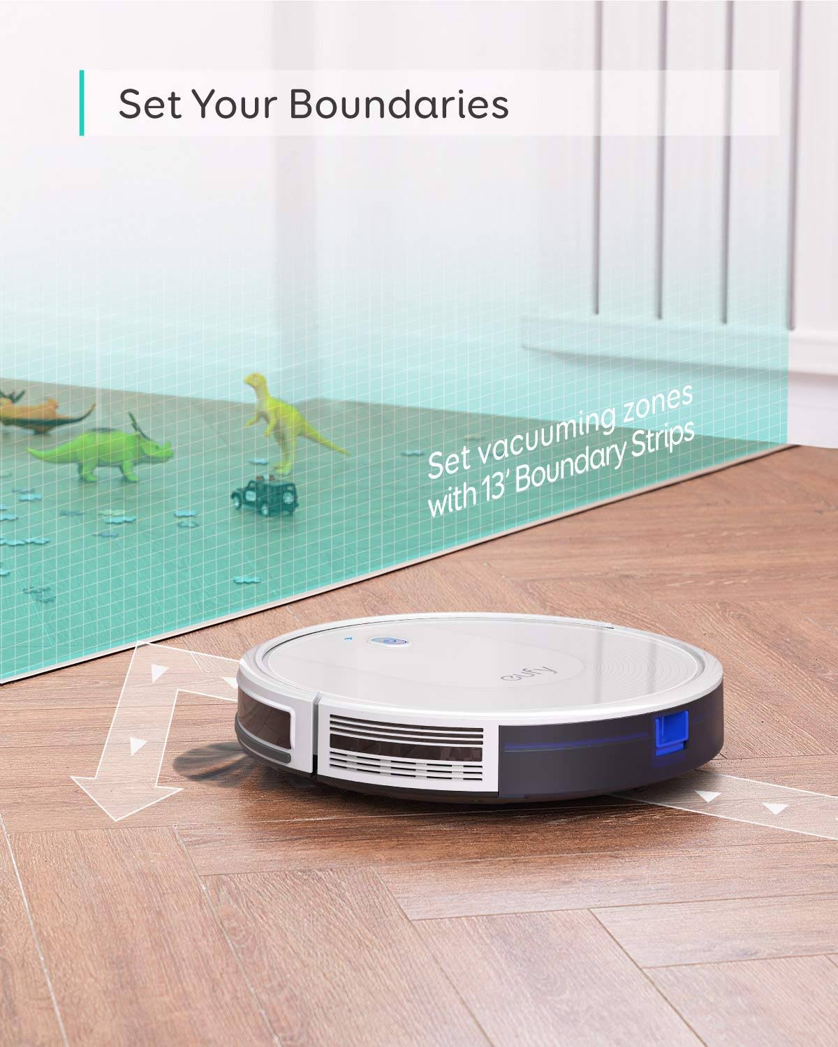 Eufy [boostiq] RoboVac 30C, Robot Vacuum Cleaner, Wi-Fi, Super-Thin, 1500Pa SUCTION, Boundary Strips Included, Quiet, Self-Charg
