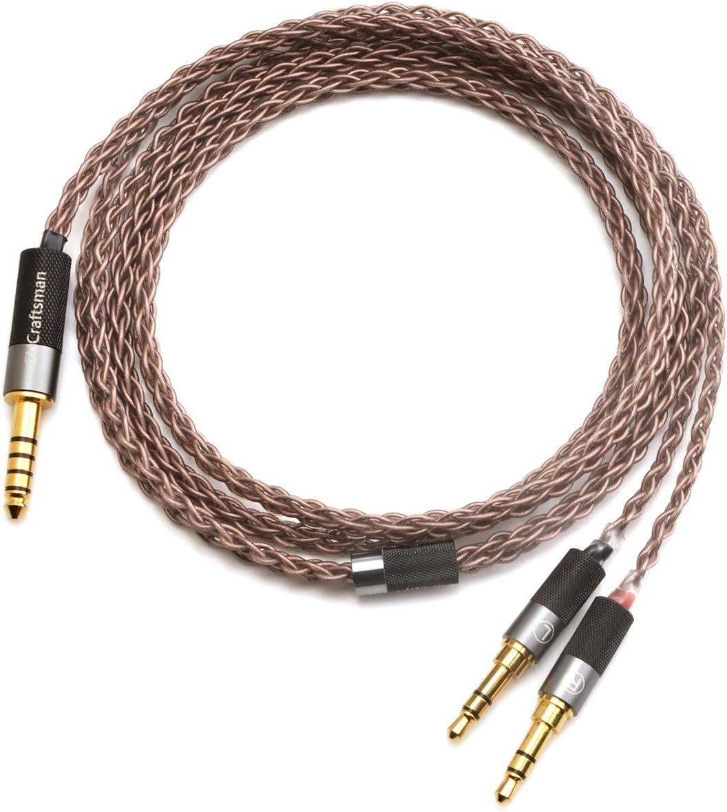 GUCraftsman 6N Single Crystal Copper Upgrade Headphones Cable 2.5mm/4.4mm Balance Headphone Upgrade Cable for Astell&Kern AKT1P AKT5P 2nd Focal