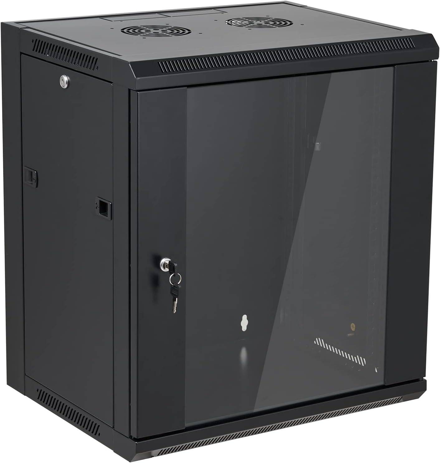 6U Wall Mount Server Cabinet Network Rack Enclosure Locking Glass Door by Tedgetal