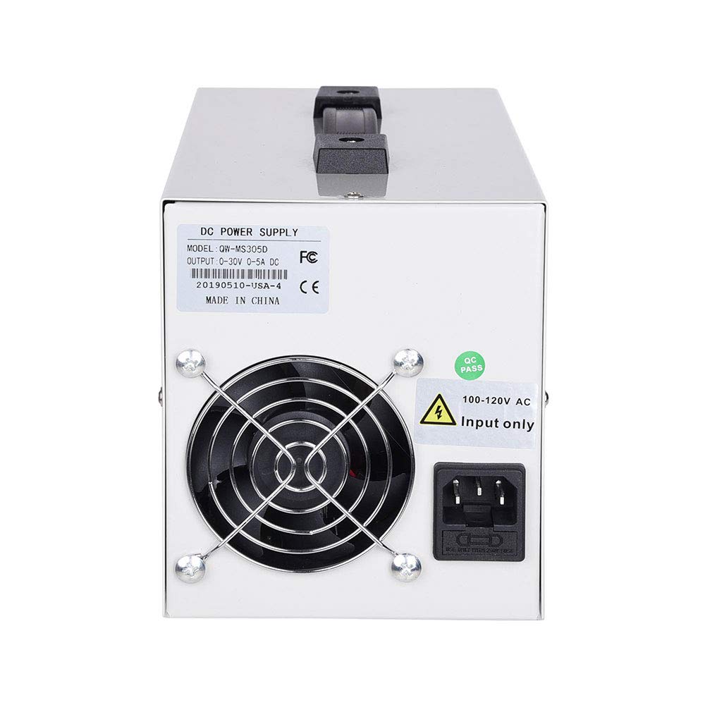 Yescom 110V AC 30V 10A DC Power Supply Precision Variable Digital Adjustable w Clip Cable