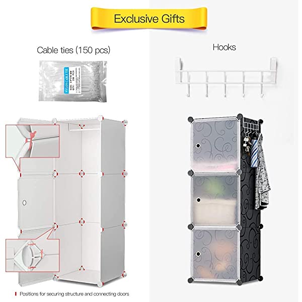 YOZO Cube Storage Organzier Portable Closet Wardrobe Bedroom Dresser (71x14x71 inches) Portable Closet Cube Shelf Armoire Pantry Cabinet, 25 Cubes