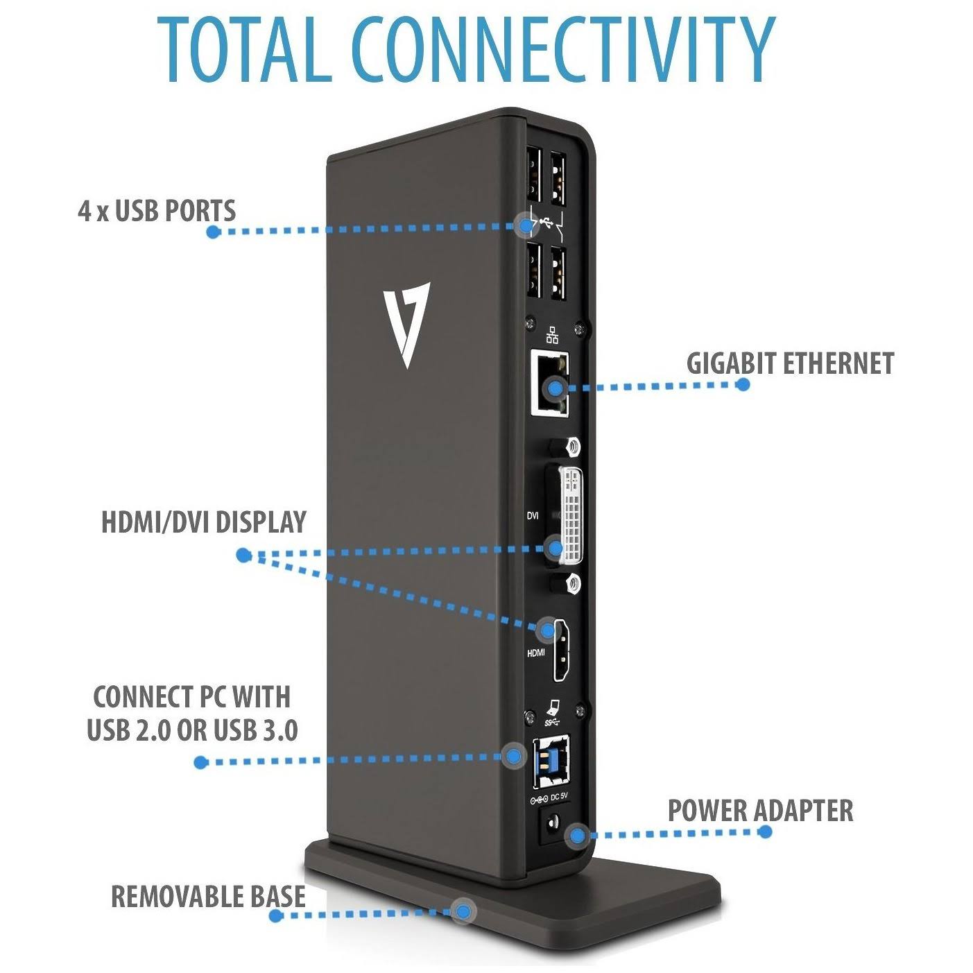 V7 UDDS-1N Universal USB 3.0 - USB Dock
