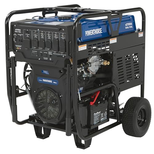 Powerhorse Portable Dual Fuel Generator with Electric Start, 9500 Watts