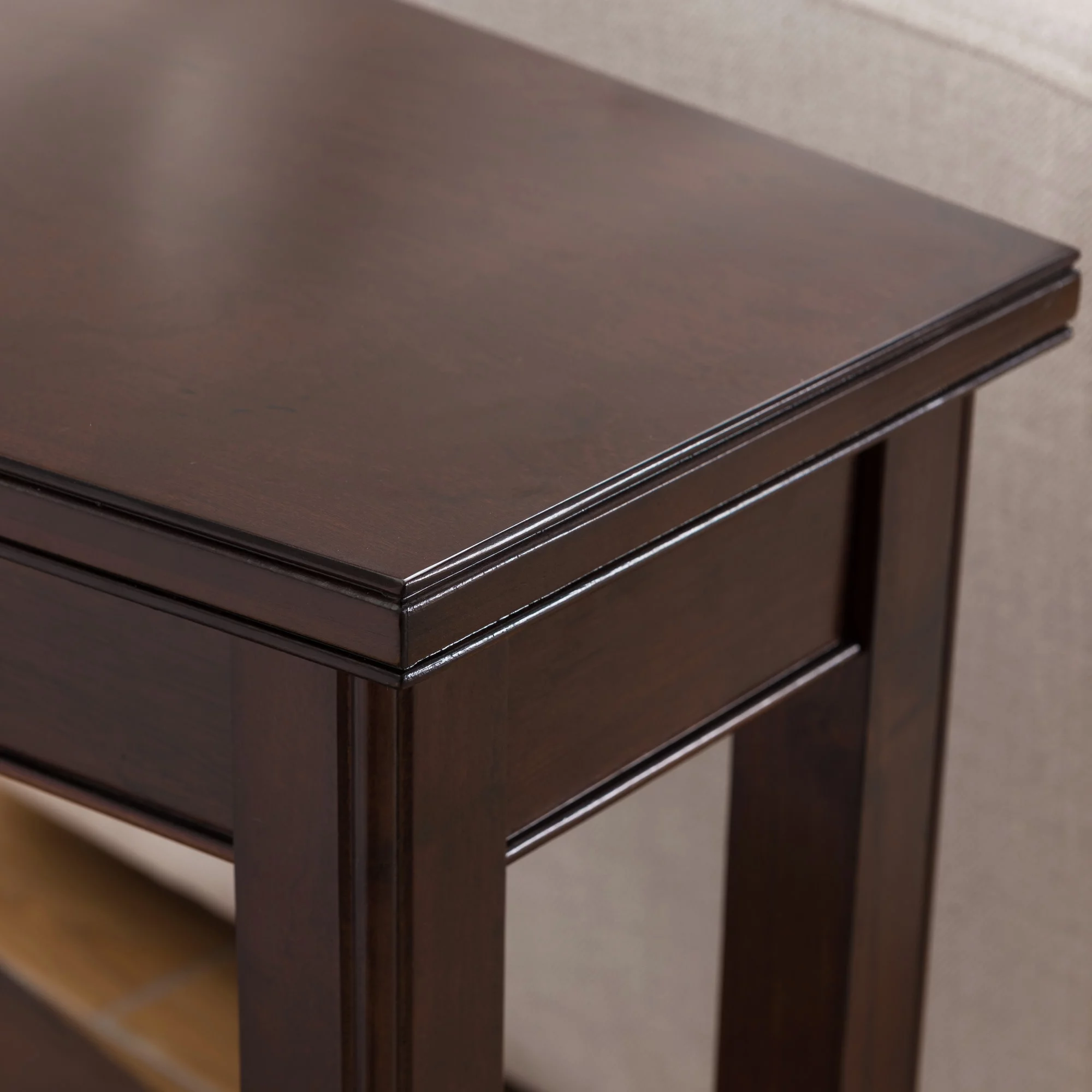 Laurent Recliner Wedge Table in Chocolate Cherry