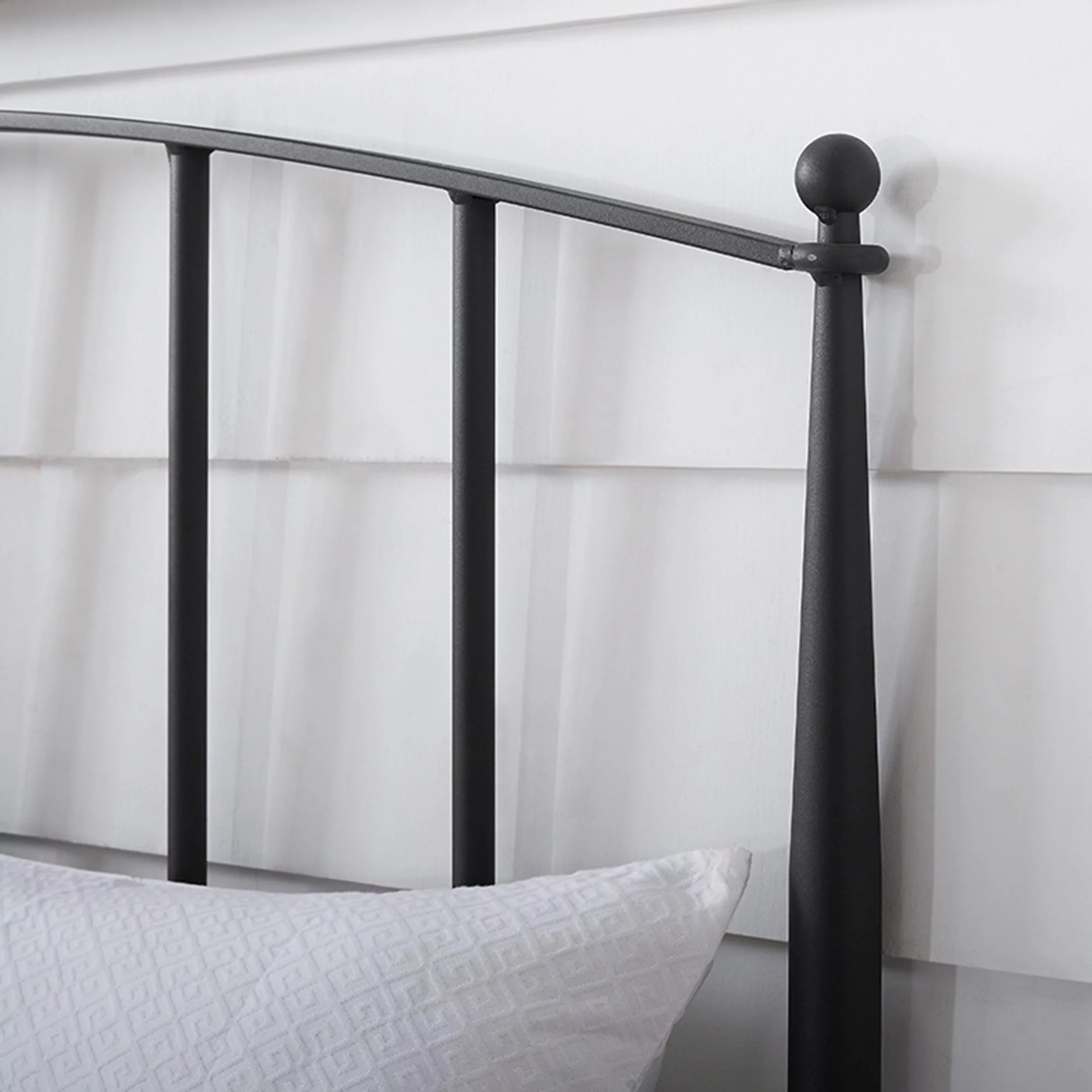 Crosley Furniture Whitney Full Queen Metal Spindle Headboard in Black