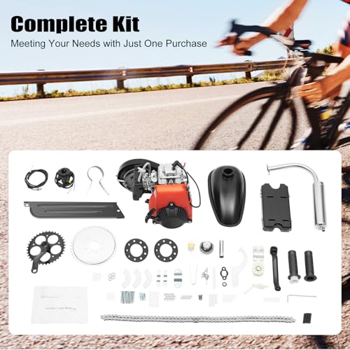 49cc 4-Stroke Bicycle Engine Kit Bicycle Engine Kit- 1500W Motor Conversion, 28MPH - for Gas Petrol Motorized Bicycle Kit for 26" Adult Bikes