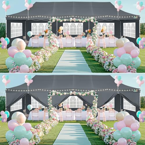 10x10 Pop Up Canopy Tent with 4 Sidewalls and Mesh Windows 2.0