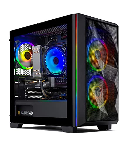 SkyTech Archangel 3.0 Gaming Computer PC Desktop - Ryzen 5 3600 6-Core 3.6GHz, RTX 2060 6G, 500GB SSD, 16GB DDR4 3000, RGB Fans, AC WiFi
