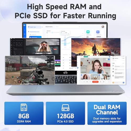 NIMO 15.6" IPS FHD-Business-Laptop, Intel 6 Core i3-1215U 8GB RAM 256GB SSD (Beat i5-1135G7