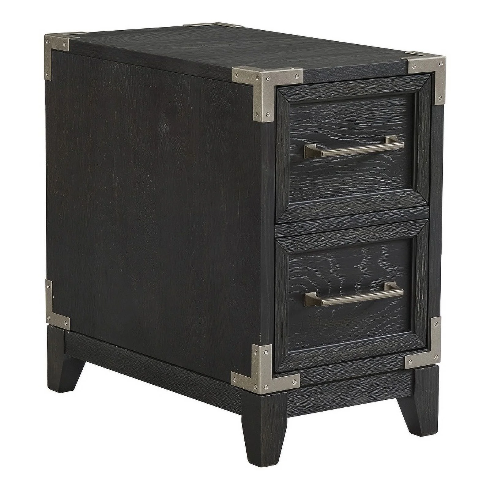 Intercon Furniture Laguna Occasionals 24x14" Wood Chairside Table in Black