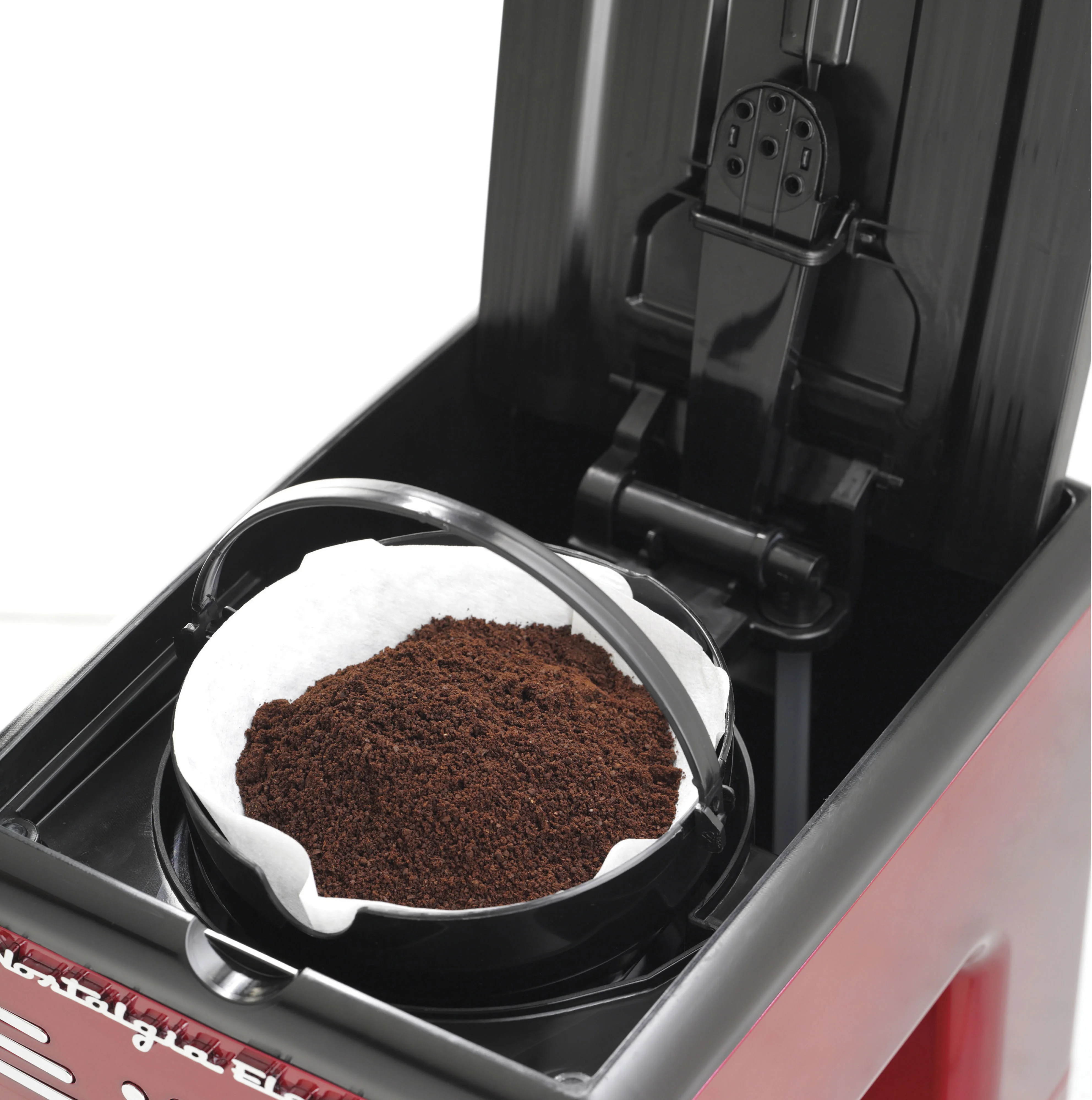 Nostalgia Retro Coffee Maker 12-Cup Programmable Vintage Coffee Machine, Red