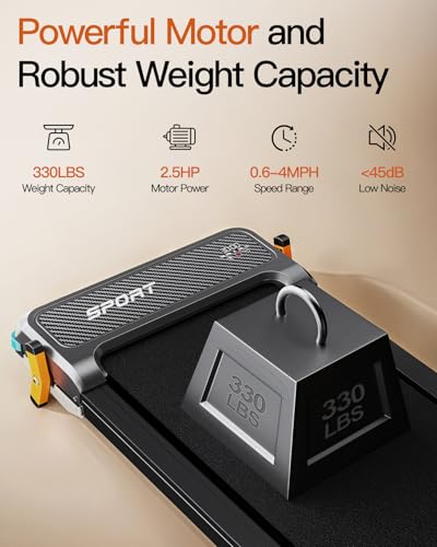 FUNRAY Versatile Walking Pad Treadmill with Incline - Dual-Sided Under Desk Treadmill with Foot Massage