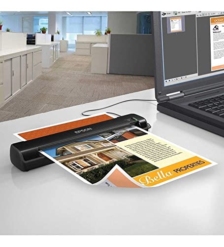 Epson WorkForce DS-40 Wireless Portable Document Scanner for PC and Mac, Sheet-fed, Mobile/Portable,Black