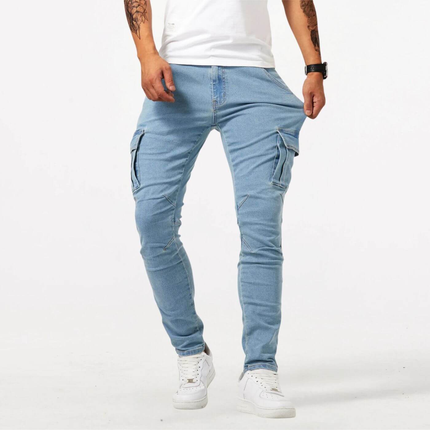 William™ - Denim Jeans Stretch Cargo Pants