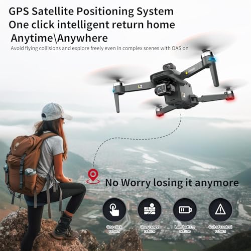 Upgraded Drones with Camera for Adults 4k Long Distance Long Battery, Professional Tablet Touch Screen Remote Drone, 360&deg; Obstacle Avoidance