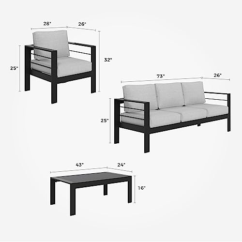 Solaste Aluminum Patio Furniture Set