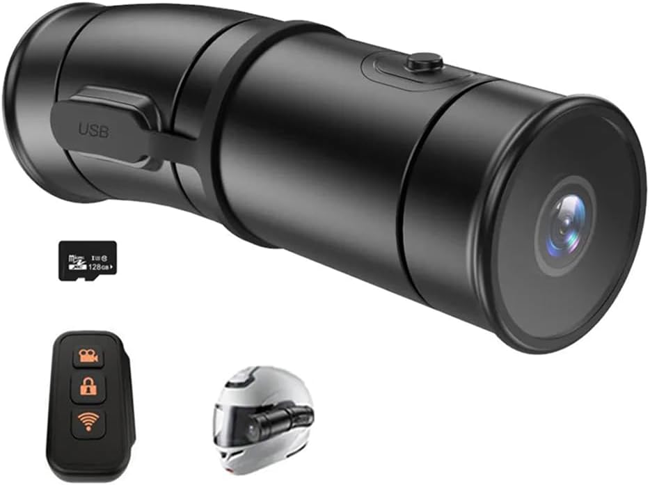 Motorcycle 2k Camera Motorcycle Dash Cam with Front & Rear 2K Camera Video Recorder Dashcam 1440P Motorcycle Helmet Camera with Wireless Controller