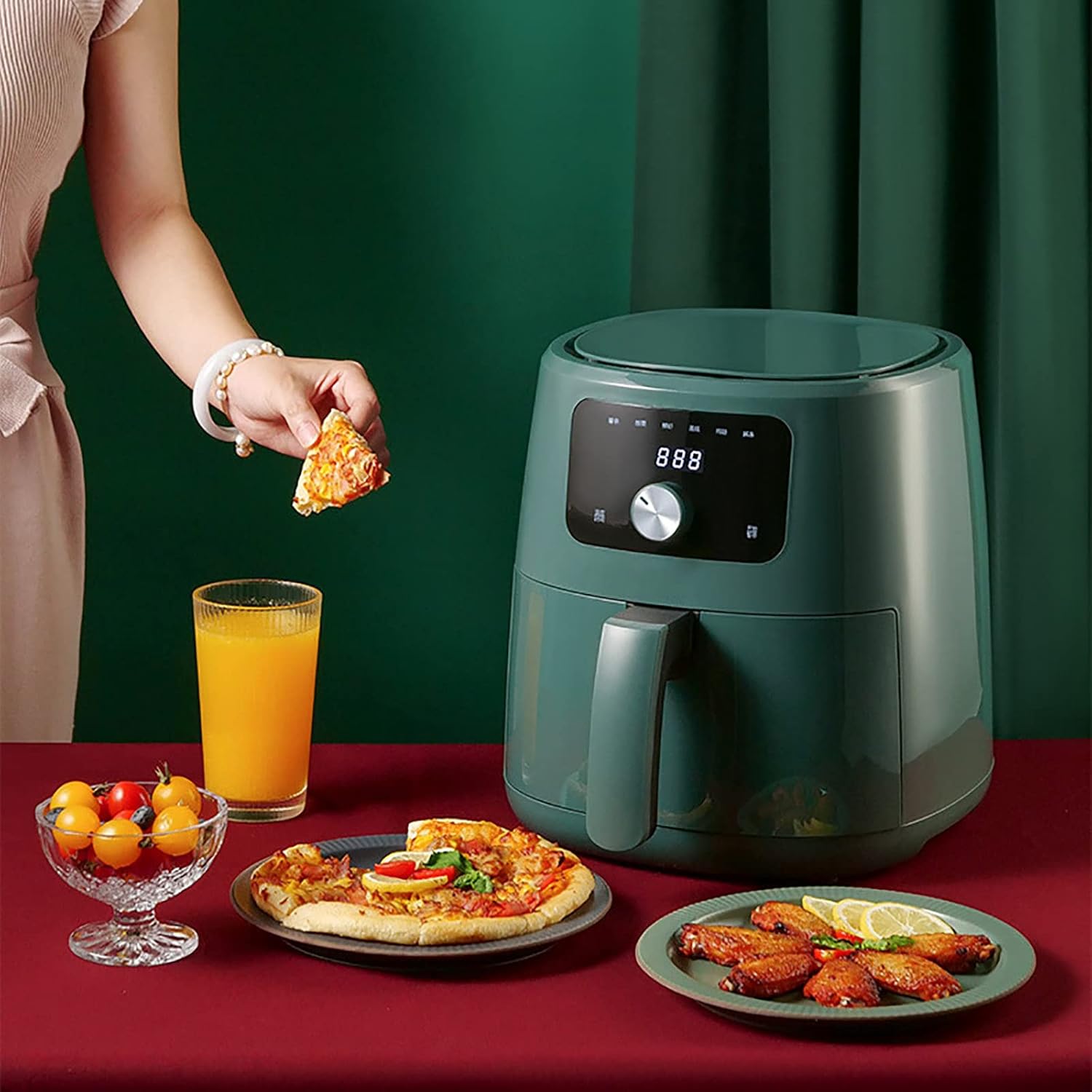 Air Fryer 4.5L, with Rapid Air Technology, Air Fryers Oven for Home Use, LED Screen, 60 Minute Timer, Nonstick Basket