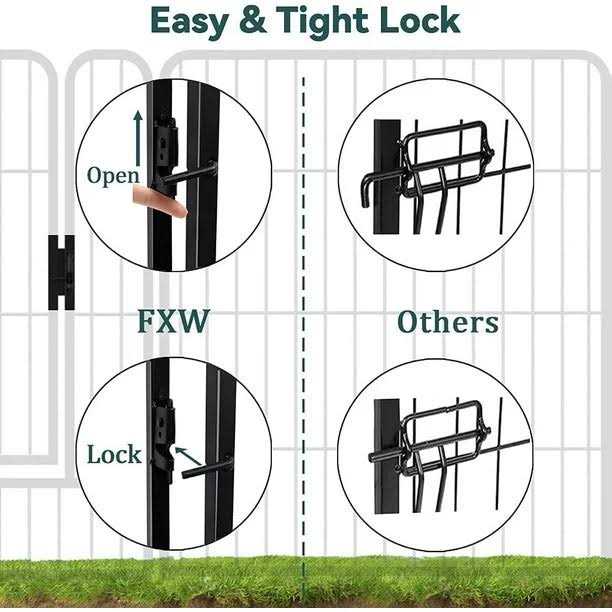 FXW Rollick Dog Playpen Outdoor,16 Panels 32 Height Dog Fence Exercise Pen with Doors for Large/Medium/Small Dogs - Pet Supplies online store