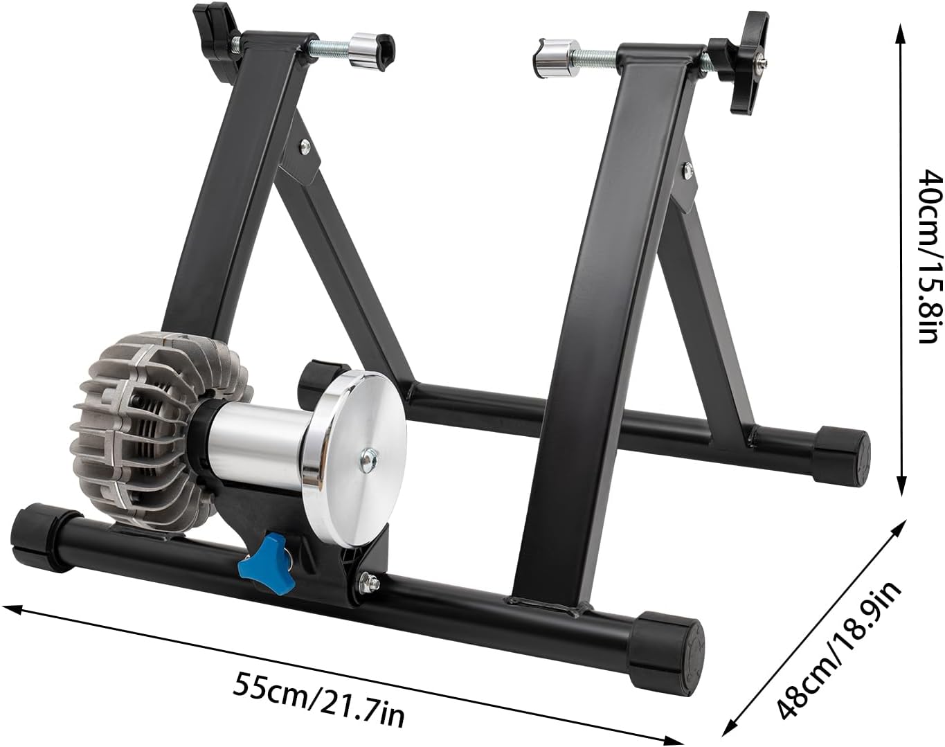 Indoor Bike Trainer Stand Magnetic Stationary Bike Stand for 26-29" & 700C Wheels Portable Indoor Bike Trainer for Indoor Riding with Quick Release