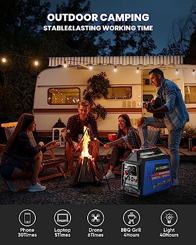 4000 Watt Inverter Generator, 120V Gas Powered Generator Super Quiet, RV Ready/EPA for RV, Camping and Home